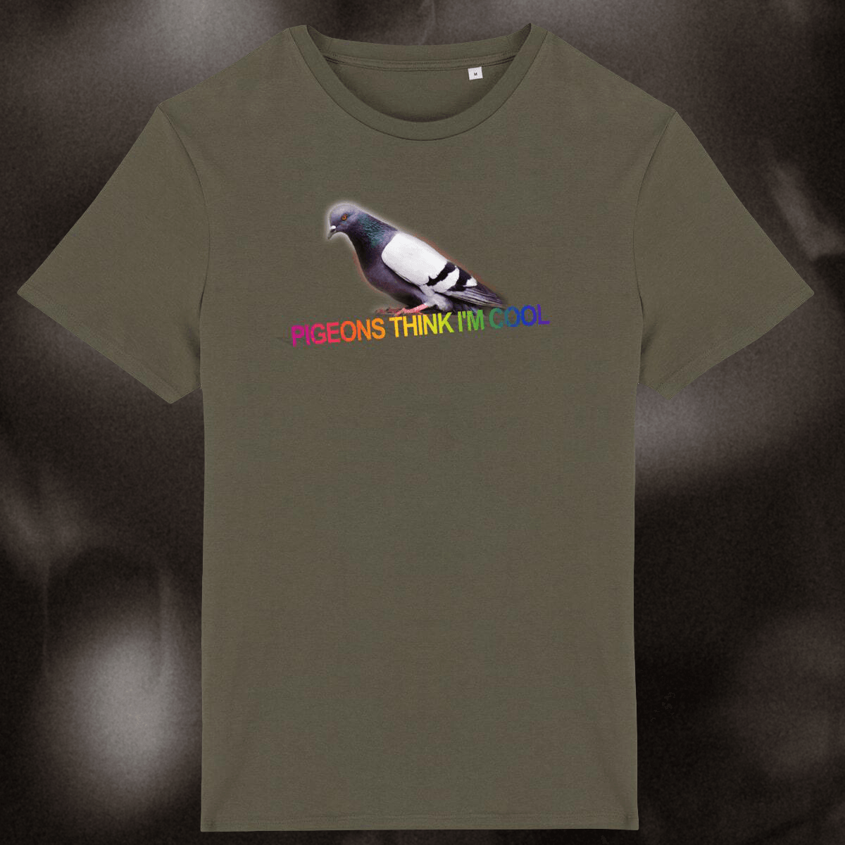 Pigeons think I'm cool - Chaotic Kittens khaki color variant